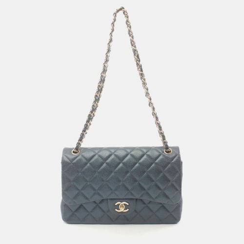 Deca Matelasse 30 Classic Large W-Flap Shoulder Bag Leather Grained Calfskin - Chanel - Modalova