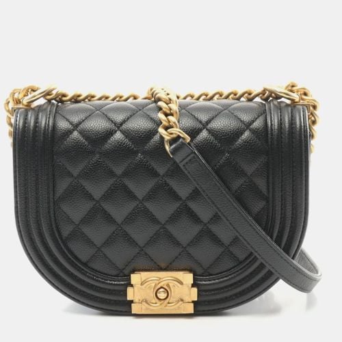 Chanel Black Caviar Leather Boy Small Shoulder Bag - Chanel - Modalova