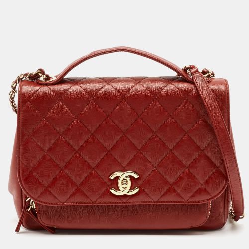 Chanel Red Quilted Caviar Leather Large Business Affinity Flap Bag - Chanel - Modalova