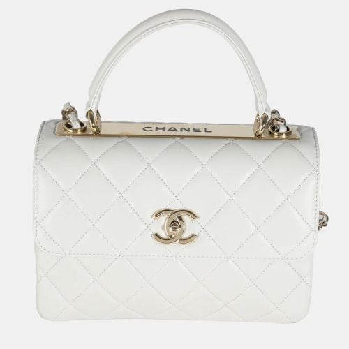 Grey Quilted Lambskin Small Trendy CC Top Handle Flap Bag - Chanel - Modalova