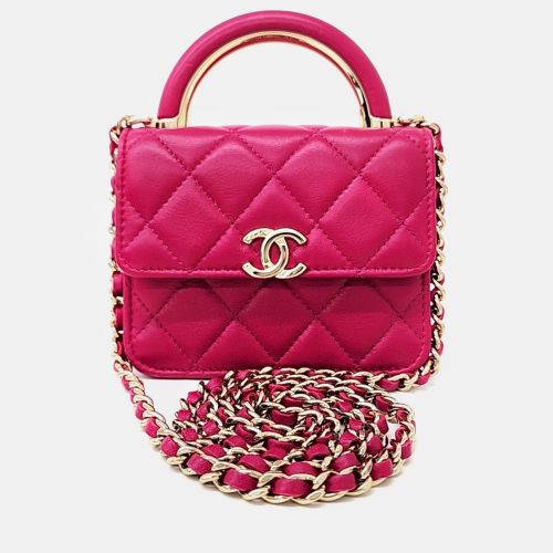 Leather Top Handle Mini Crossbody Bag - Chanel - Modalova