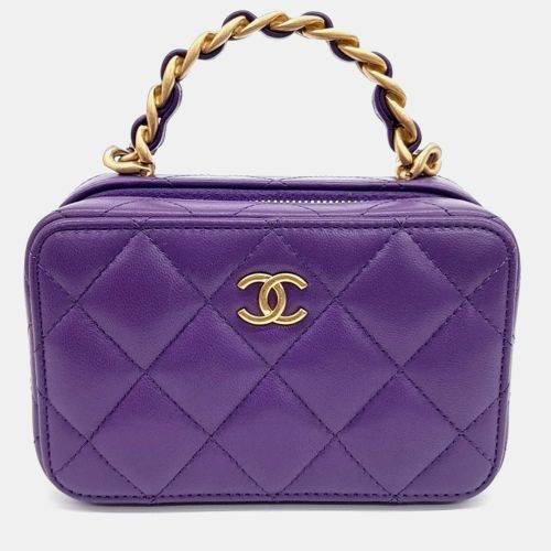 Leather Top Handle Mini Crossbody Bag - Chanel - Modalova