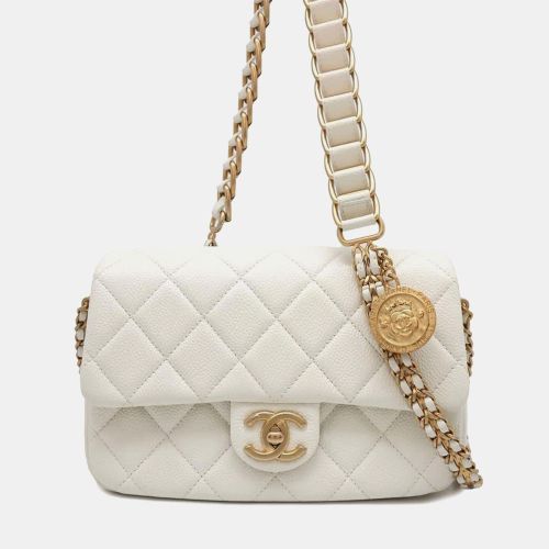 Caviar Leather Coin Motif Chain Shoulder Bag - Chanel - Modalova