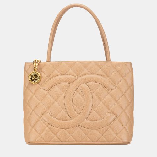 Chanel Brown Caviar Medallion Tote - Chanel - Modalova