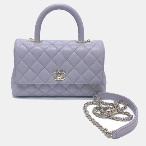 Chanel Purple Caviar Leather Coco Handle Shoulder Bag - Chanel - Modalova