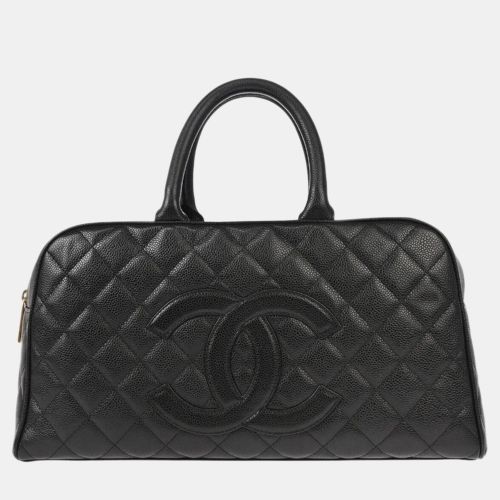 Chanel Black Leather Bowling Bag - Chanel - Modalova