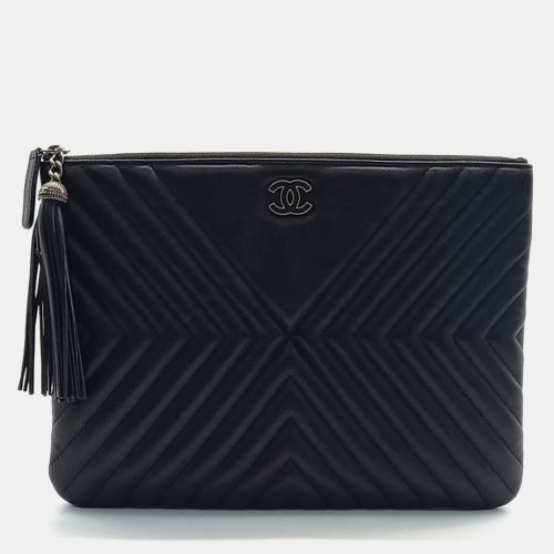 Chevron Leather New Medium Clutch Bag - Chanel - Modalova