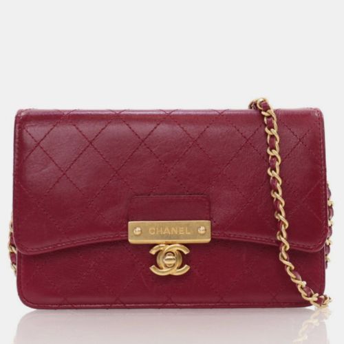 Calfskin Logo Plate Wallet On Chain (WOC) - Chanel - Modalova