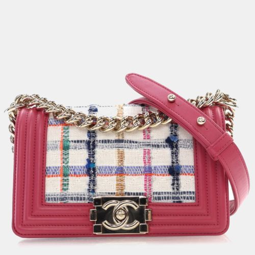 Chanel Small Pink Tweed Boy Bag - Chanel - Modalova