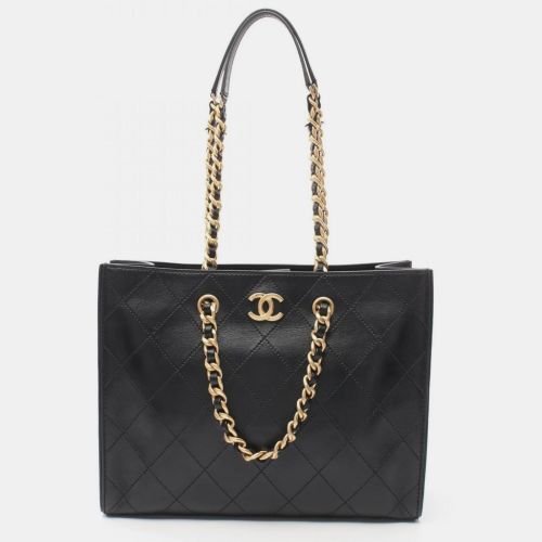 Chanel Black Lambskin Leather Tote Bag - Chanel - Modalova