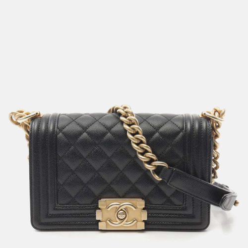 Leather Small Chevron Boy Shoulder Bag - Chanel - Modalova