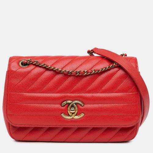 Diagonal Quilted Goatskin Small Flap Bag - Chanel - Modalova