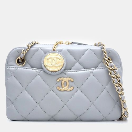 Light Gray Lambskin Leather Camera Shoulder Bag - Chanel - Modalova