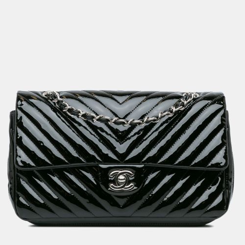 Patent Leather Medium Classic Chevron Double Flap Shoulder Bag - Chanel - Modalova