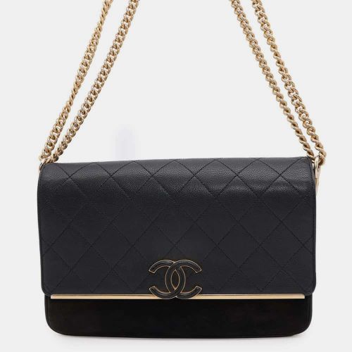 Matelasse Cc Logo Chain Caviar Leather Suede Shoulder Bag - Chanel - Modalova