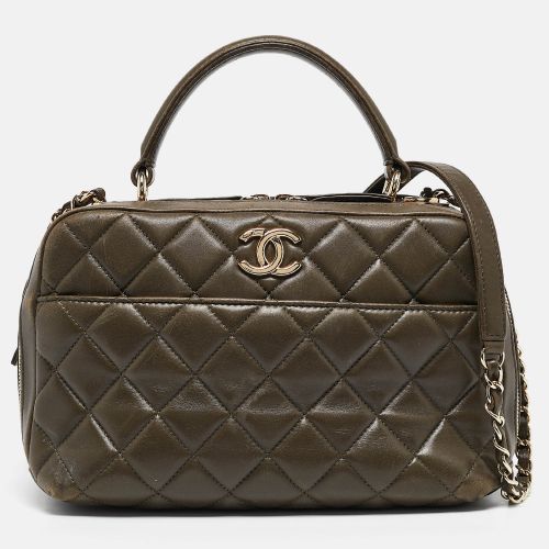 Chanel Green Quilted Leather Medium Trendy CC Bowling Bag - Chanel - Modalova