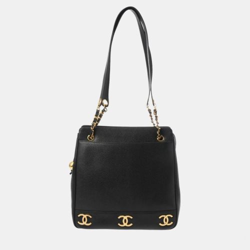 Triple Coco Chain Caviar Skin Tote Bag - Chanel - Modalova