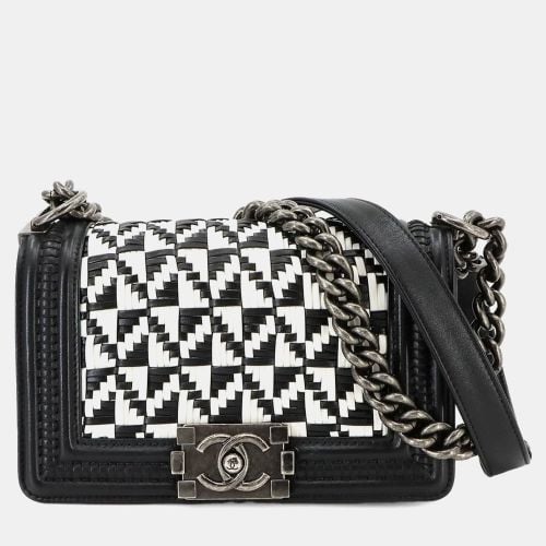 Boy Small Chain Leather White Shoulder Bag - Chanel - Modalova