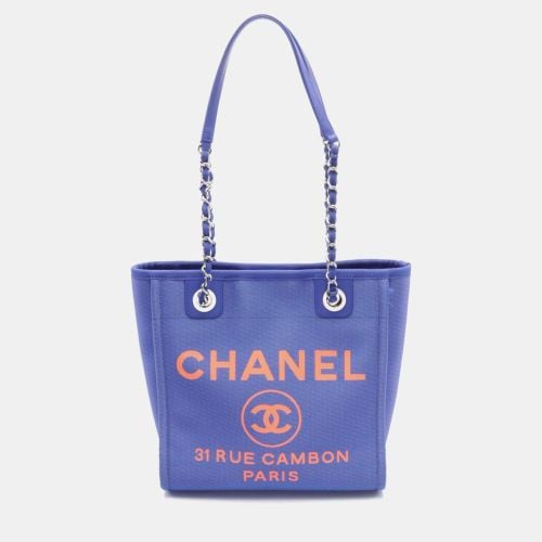 Canvas Leather Deauville Pm Tote Bag - Chanel - Modalova