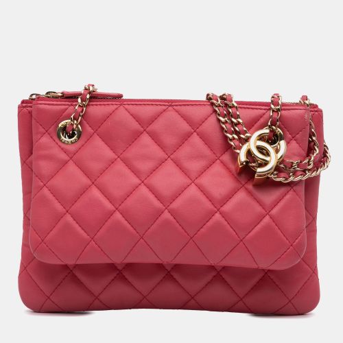 Quilted Lambskin Double Case with Chain - Chanel - Modalova