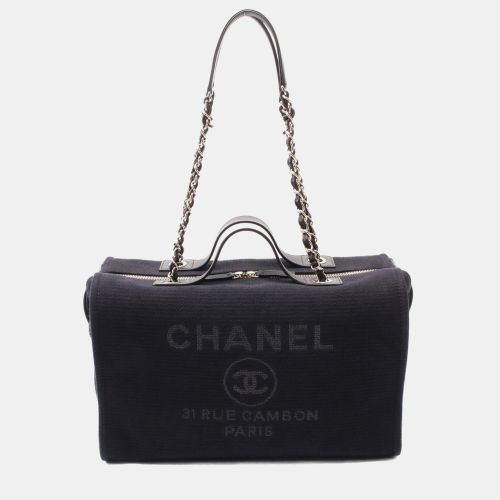 Canvas Leather Deauville Chain Shoulder Bag - Chanel - Modalova