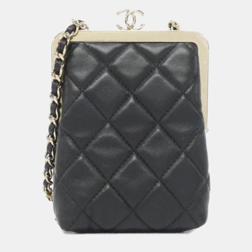Lambskin Plexi Quilted CC Evening Clutch With Chain - Chanel - Modalova