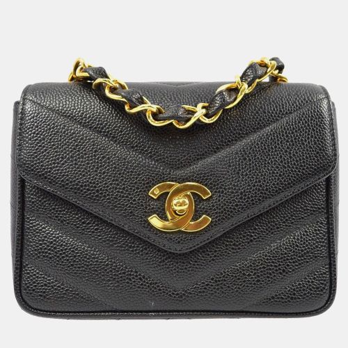 Calfskin Chevron Mini Square Shoulder Bag - Chanel - Modalova