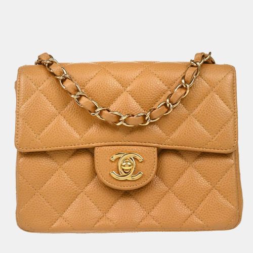 Calfskin Mini Classic Square Flap Shoulder Bag - Chanel - Modalova