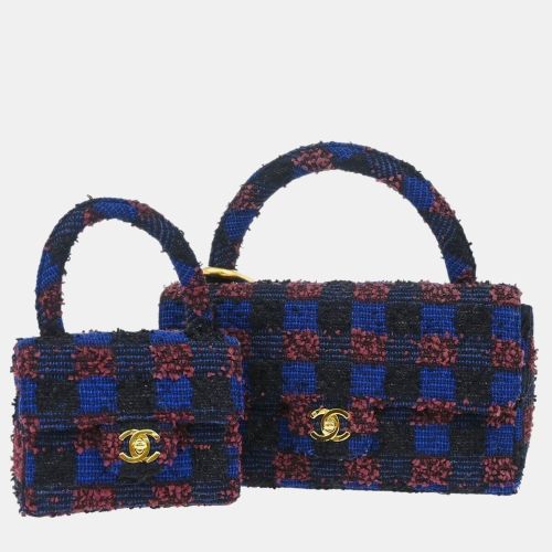 Blue Tweed Classic Single Flap Two-in-One Flap Bag Set - Chanel - Modalova