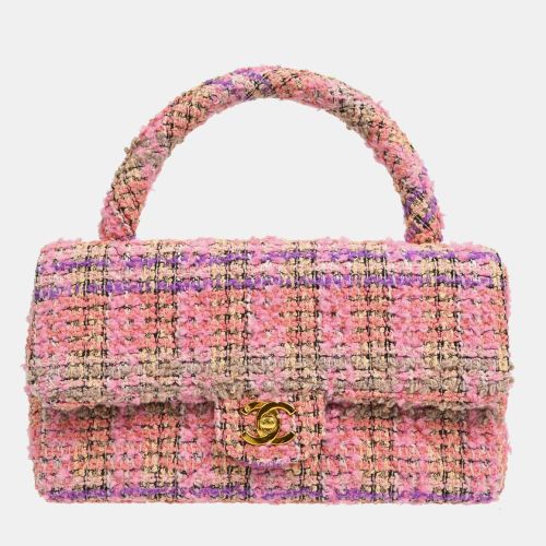 Chanel Pink Tweed Top Handle Handbag - Chanel - Modalova