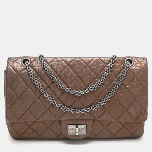 Brown Quilted Aged Leather Reissue 2.55 Classic 227 Flap Bag - Chanel - Modalova