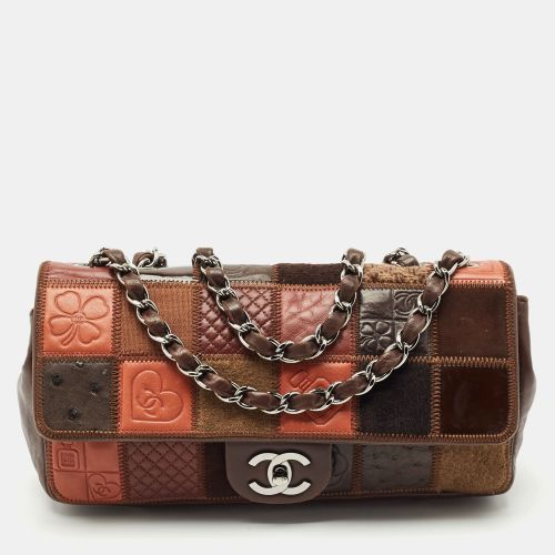 Leather Mixed Patchwork East West Flap Bag - Chanel - Modalova