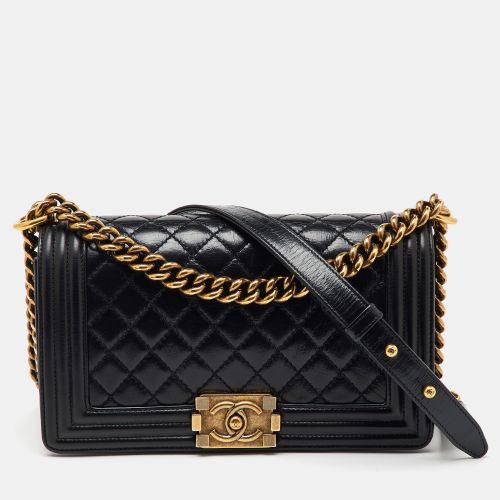 Quilted Leather Medium Boy Flap Bag - Chanel - Modalova