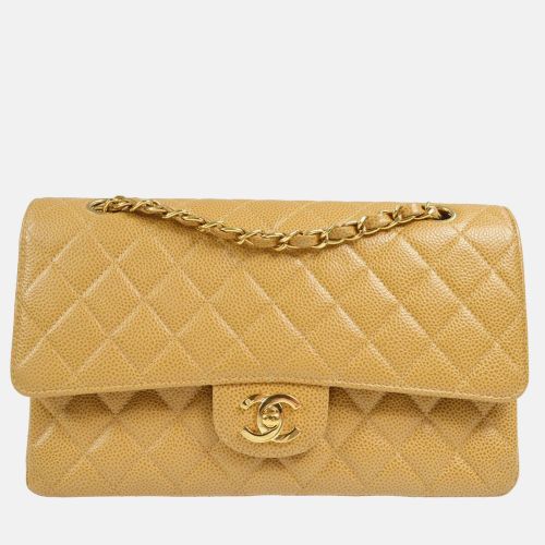 Classic Double Flap Medium Caviar Leather Shoulder Bag - Chanel - Modalova