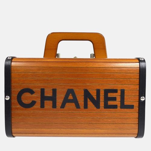 Chanel Brown Black Wood Vanity Box Handbag - Chanel - Modalova