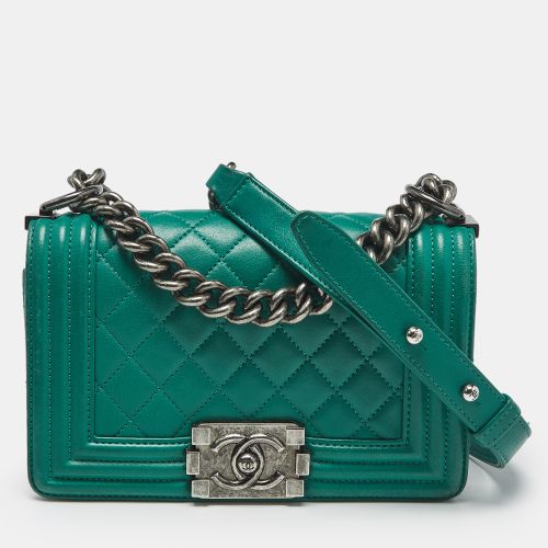 Chanel Green Quilted Leather Small Boy Flap Bag - Chanel - Modalova