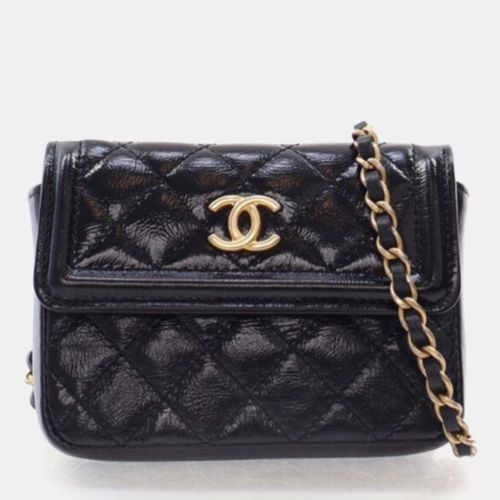 Mini Shiny Calfskin Waist Belt Bag - Chanel - Modalova