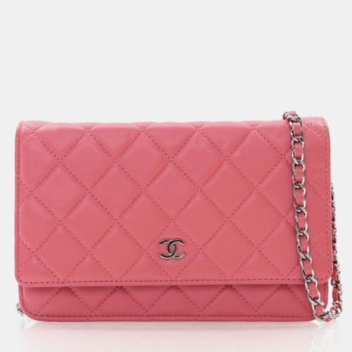 Lambskin Wallet On Chain - Chanel - Modalova