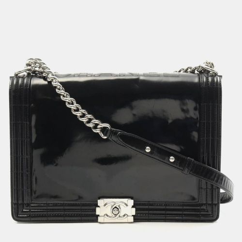 Chanel Boy Black Patent Leather Shoulder Bag - Chanel - Modalova