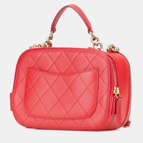 Chanel Red Small Quilted Caviar Top Handle Camera Bag - Chanel - Modalova
