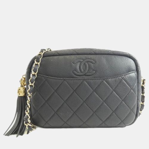 Chanel Navy Leather Shoulder Bag - Chanel - Modalova