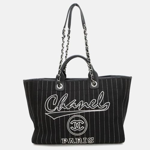 Deauville MM White Canvas Leather Tote Bag - Chanel - Modalova