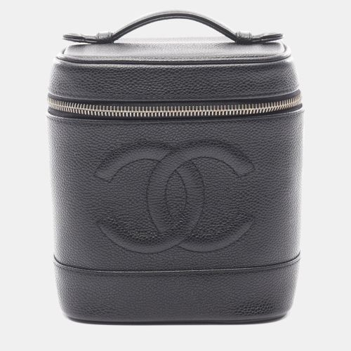 Chanel Coco Mark Vanity Black Leather Grained Calfskin Handbag GHW - Chanel - Modalova