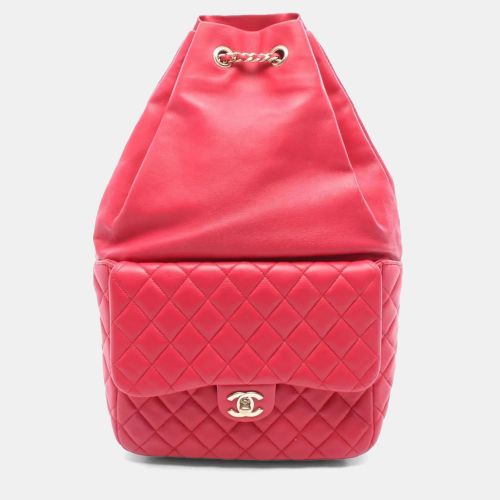 Chanel Cruise Line Red Lambskin Leather Backpack - Chanel - Modalova