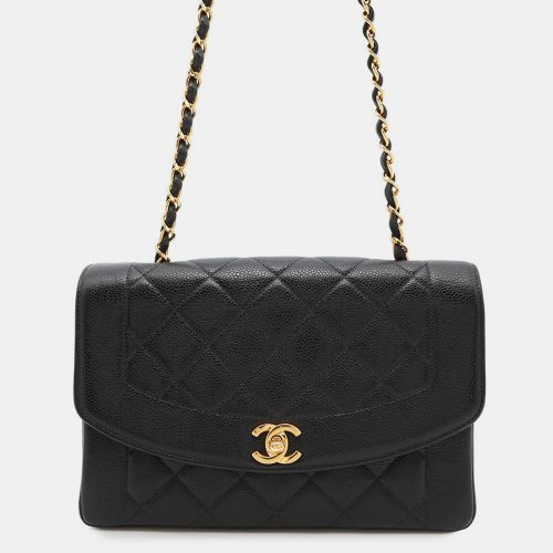 Chanel Diana Black Caviar Leather 25 Chain Shoulder Bag - Chanel - Modalova