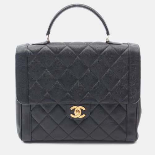 Chanel Matelasse Black Calfskin Leather Handbag - Chanel - Modalova