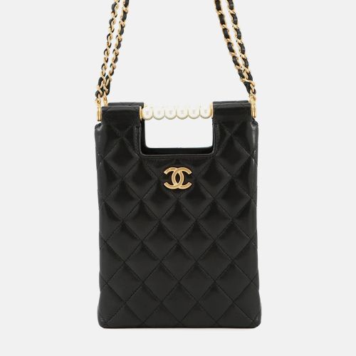 Matelasse Pearl Handle Chain Shoulder Bag Lambskin - Chanel - Modalova