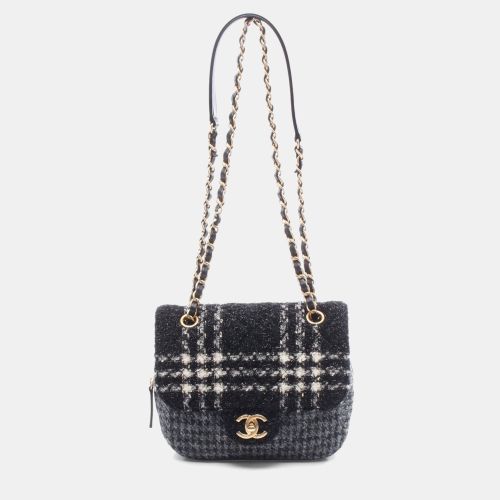 Chanel Black White Grey Wool Shoulder Bag - Chanel - Modalova