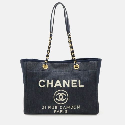 Deauville Medium Denim and Leather Tote Bag - Chanel - Modalova