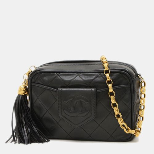 Coco Mark Gold Lambskin Tassel Chain Shoulder Bag - Chanel - Modalova